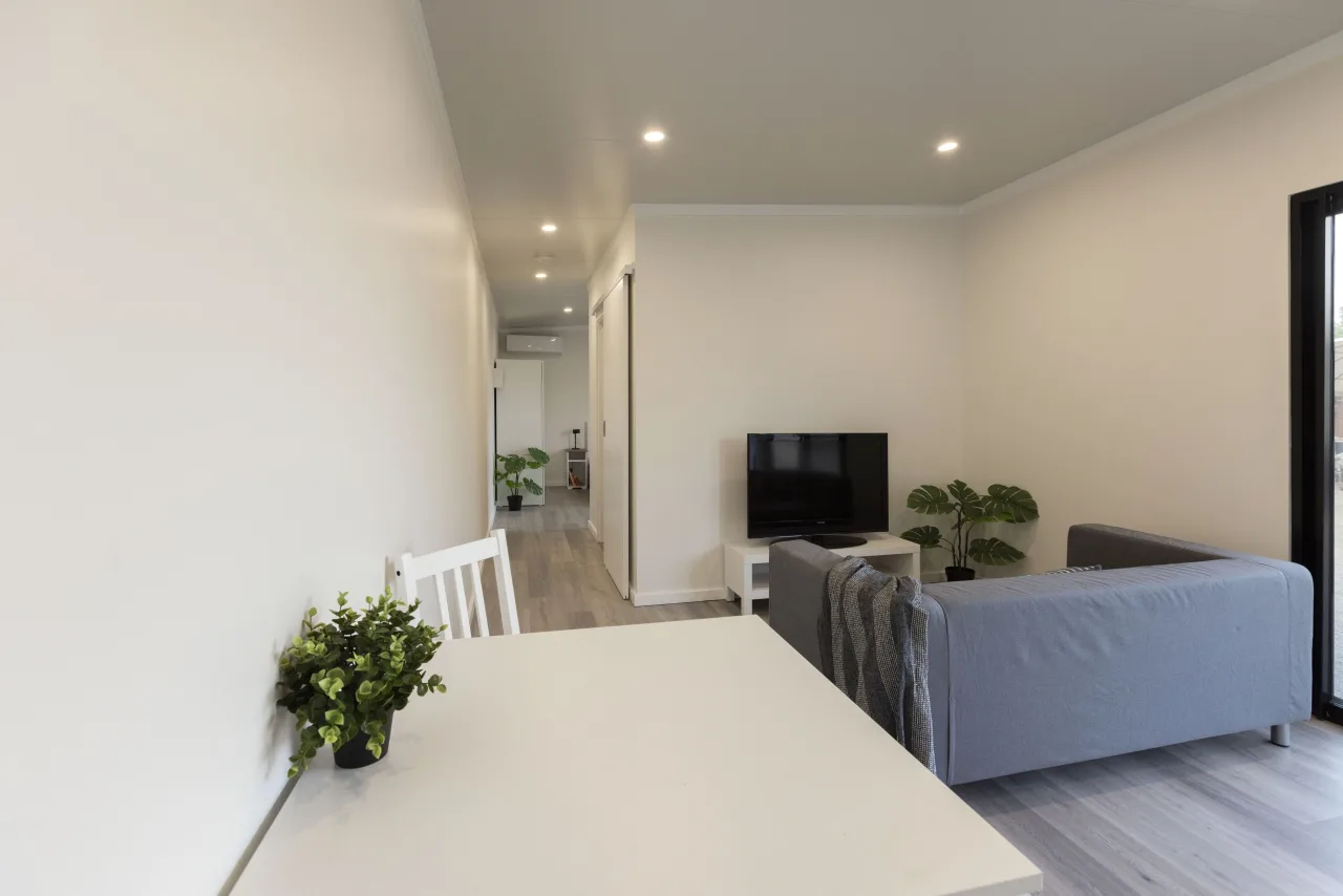 Walk through to the bedroom and bathroom